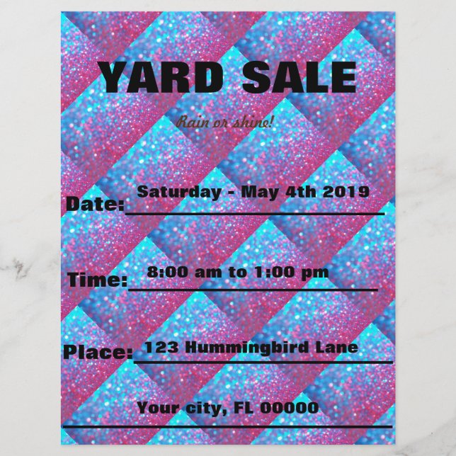 Gnistra Yard Sale/Event Anpassade Papprare Lakan (Framsida)