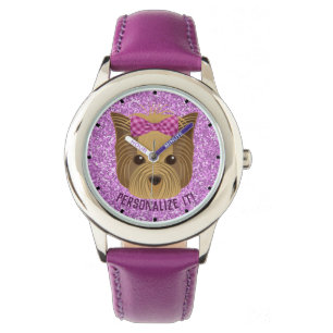 Gnistra Yorkie Yorkshire Terrier Puppy Hund Glitte Armbandsur