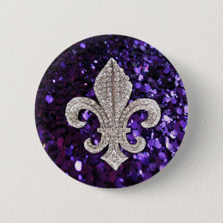 GnistrajuvelFleur De Lis Sequins lilor Knapp