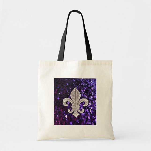 GnistrajuvelFleur De Lis Sequins lilor Tygkasse (Framsidan)