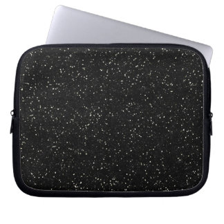 Gnistran Black Glitter Graphic Art Mönster Design Laptop Fodral