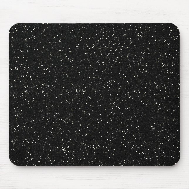 Gnistran Black Glitter Graphic Art Mönster Design Musmatta (Framsidan)