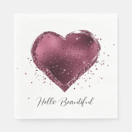 Gnistran Burgundy Cherry Glitter Pappersservett