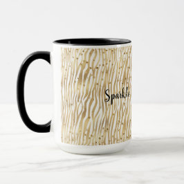 Gnistran Cream Zebra Glam Guld Confetti Mugg