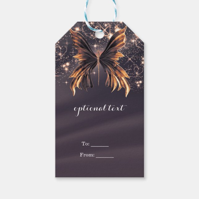 Gnistran Fantasy Butterfly Guld Presentetikett (Framsidan)