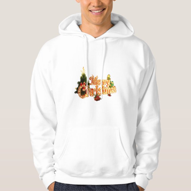 Gnistran för den gyllene julen - det kommande Träd Hoodie (Framsida)