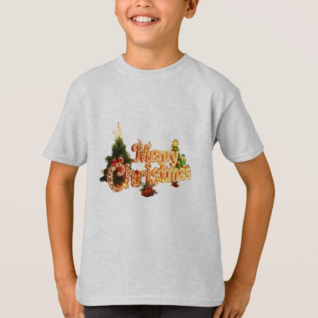 Gnistran för den gyllene julen - det kommande Träd T Shirt (Framsida)