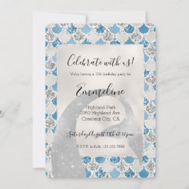 Gnistran för Sjöjungfrun silver Turcos Pearl Glitt Inbjudningar