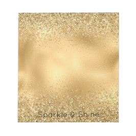 Gnistran Glitzy Guld Glam Glitter Anteckningsblock