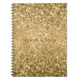 Gnistran Glitzy Guld Glam Glitter Anteckningsbok