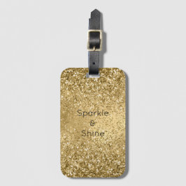Gnistran Glitzy Guld Glam Glitter Bagagebricka