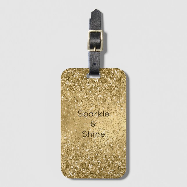 Gnistran Glitzy Guld Glam Glitter      Bagagebricka (Framsida vertikal)