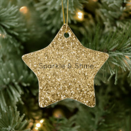 Gnistran Glitzy Guld Glam Glitter Julgransprydnad Keramik