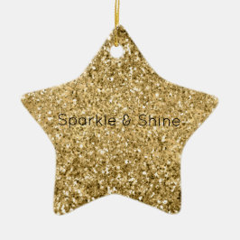 Gnistran Glitzy Guld Glam Glitter Julgransprydnad Keramik
