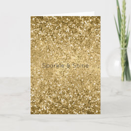 Gnistran Glitzy Guld Glam Glitter Kort