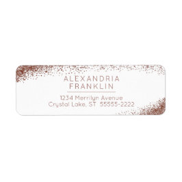  Gnistran och Ro Guld Returadress Etikett