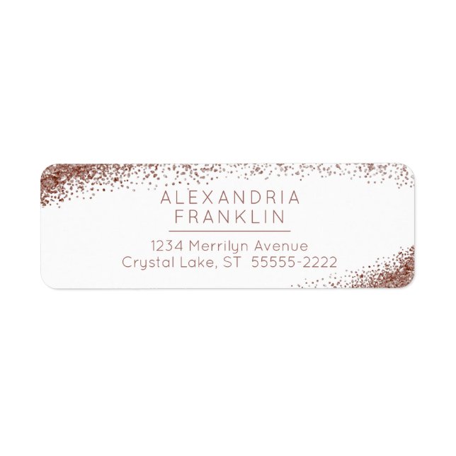  Gnistran och Ro Guld Returadress Etikett (Framsidan)