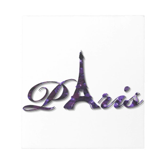 Gnistran Paris Eiffel Torn Sequin Glitter Anteckningsblock (Framsida)