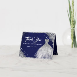 Gnistran Quinceanera Silver Diamond Tack Kort