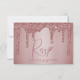 Gnistran Quinceañera vid chic Guld Glitter OSA Kort