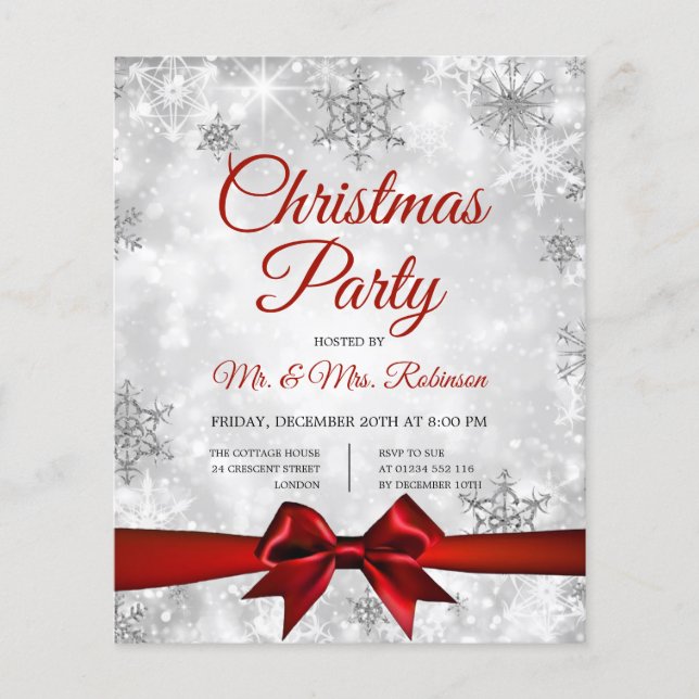 Gnistran Red Ribbon Party Silver Flygblad (Framsidan)