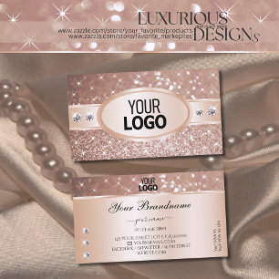 Gnistran ro Glitter Stars diamanter med Logotyp Visitkort