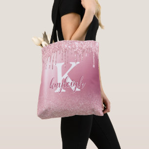 Gnistran ro Guld Glitter Brushed Metall Monogram Tygkasse