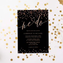 Gnistran ro guld och Svarta Glitter gör vi Bröllop