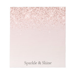 Gnistran Rosa Guld Glitz Glitter Anteckningsblock
