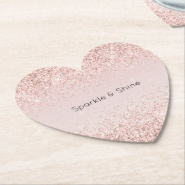 Gnistran Rosa Guld Glitz Glitter Underlägg Papper