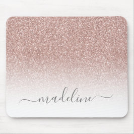 Gnistran  Rosa ros Guld Glitter Musmatta