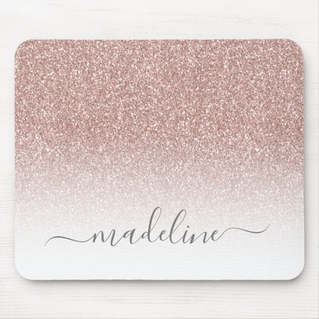 Gnistran  Rosa ros Guld Glitter Musmatta (Framsidan)