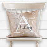 Gnistran rosa ros Gulffenolja Marble Monogram Namn Kudde<br><div class="desc">Elegant Girly Rosa ros guldblomma Marble Monogram Namn Pillow. Den här söta, giftiga kudden kan anpassas med ditt första och första namn. Du kan ändra färg i texten och teckensnittet stil om du vill anpassa designen ytterligare. Perfekt för en flickas sovrum! Vill du se den här designen på matchande artiklar?...</div>