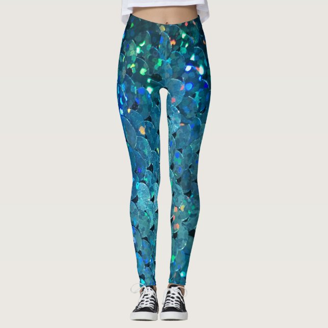 Gnistran Sequins: Bakgrund för makroAbstrakt Leggings (Framsida)