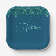 Gnistran Teal blue snöre elegant