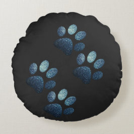 Gnistran Vänner hund mörk blått Rund Kudde