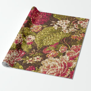 Gnistran verkställer blom- Brocade Presentpapper