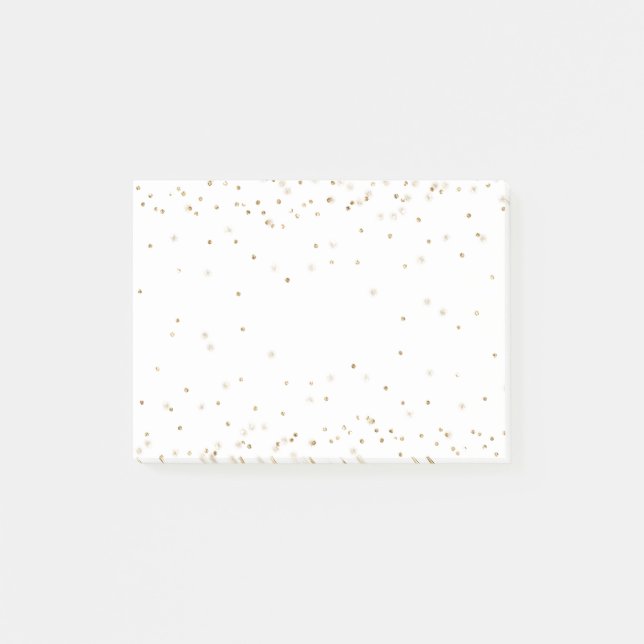 Gnistran White Guld glitter konetti      Post-it Block (Framsida)