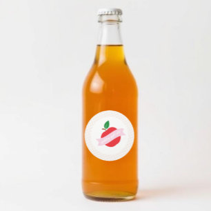 Gnistrande äppelcider flickors födelsedag runt klistermärke