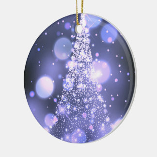 Gnistrande Bokeh Glad julgran Julgransprydnad Keramik