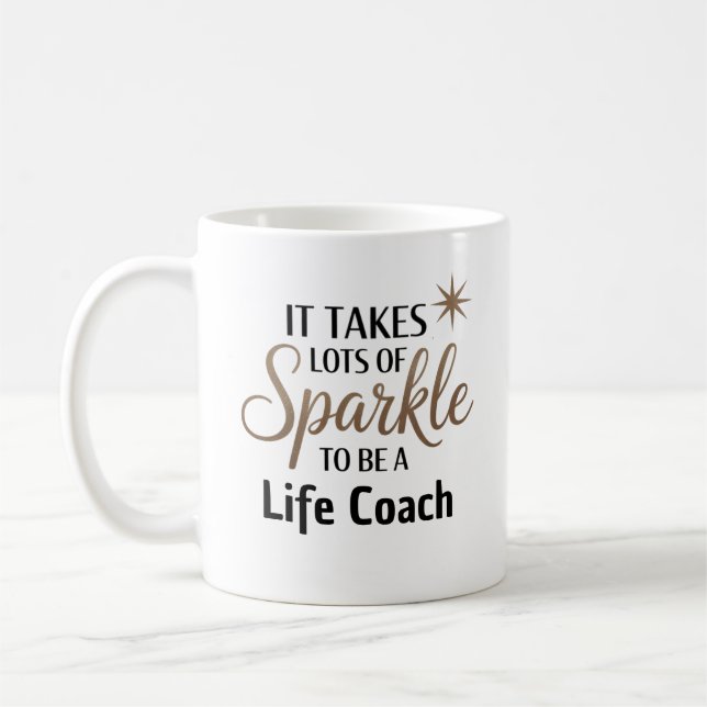 ✨ Gnistrande Citatgåva för Livecoach Kaffemugg (Vänster)