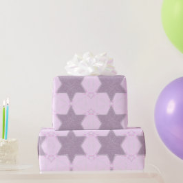 Gnistrande Davidsstjärna rosenskära bat mitzvah Presentpapper