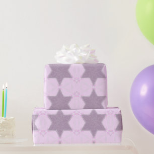Gnistrande Davidsstjärna rosenskära bat mitzvah Presentpapper