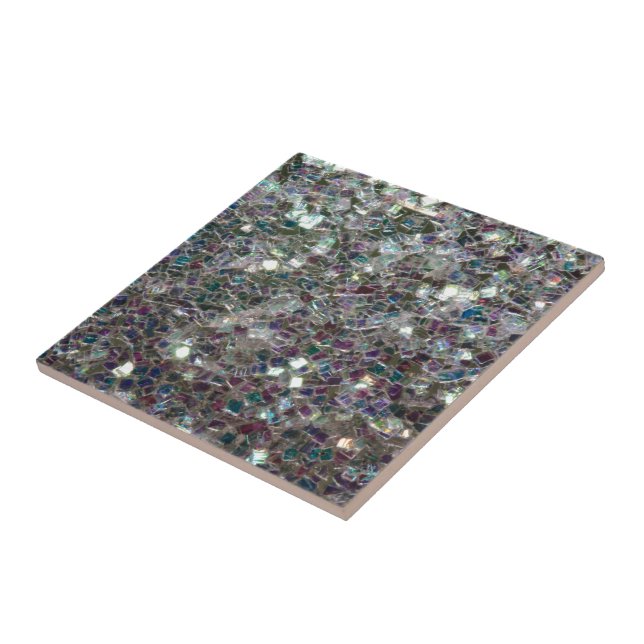 Gnistrande färgrik silvermosaik kakelplatta (Sidan)