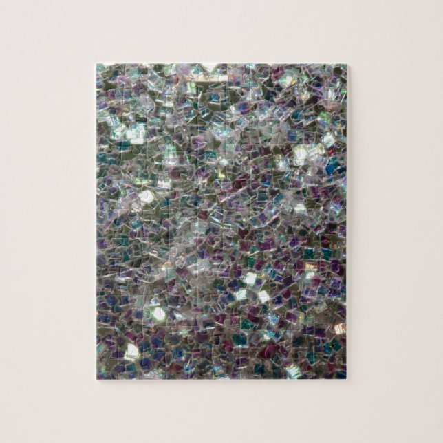 Gnistrande färgrik silvermosaik pussel (Vertikal)