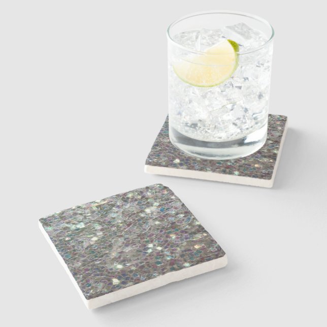 Gnistrande färgrik silvermosaik stenunderlägg (Sidan)