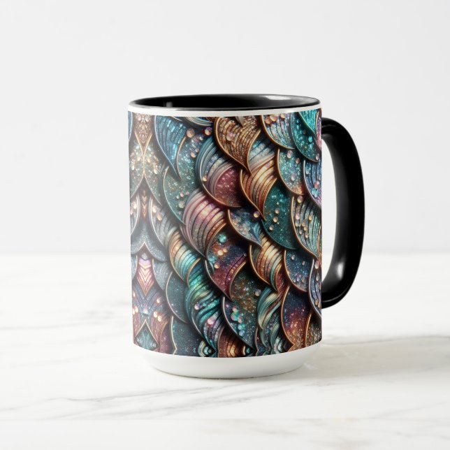 Gnistrande fjäll mugg (Framsida höger)