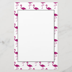 Gnistrande flamingo Rosa glitter gnistrar mönster Brevpapper