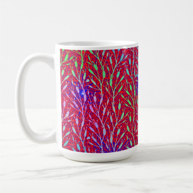 Gnistrande fyrverkeri-festmönster  kaffemugg (Vänster)
