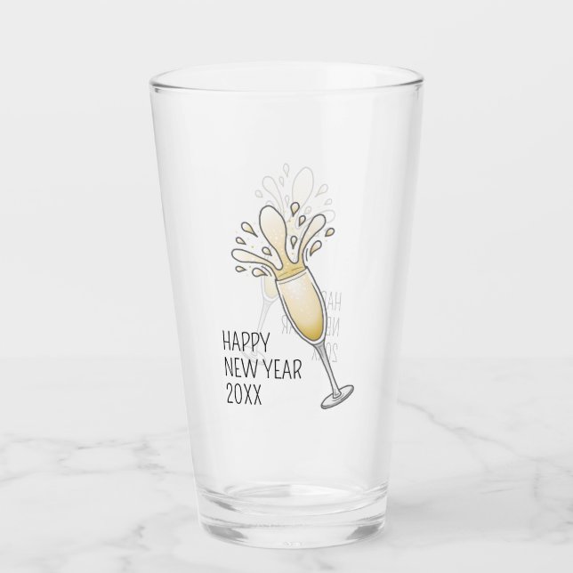 Gnistrande Gott Nytt År Champagne Glaskopp (Framsida)